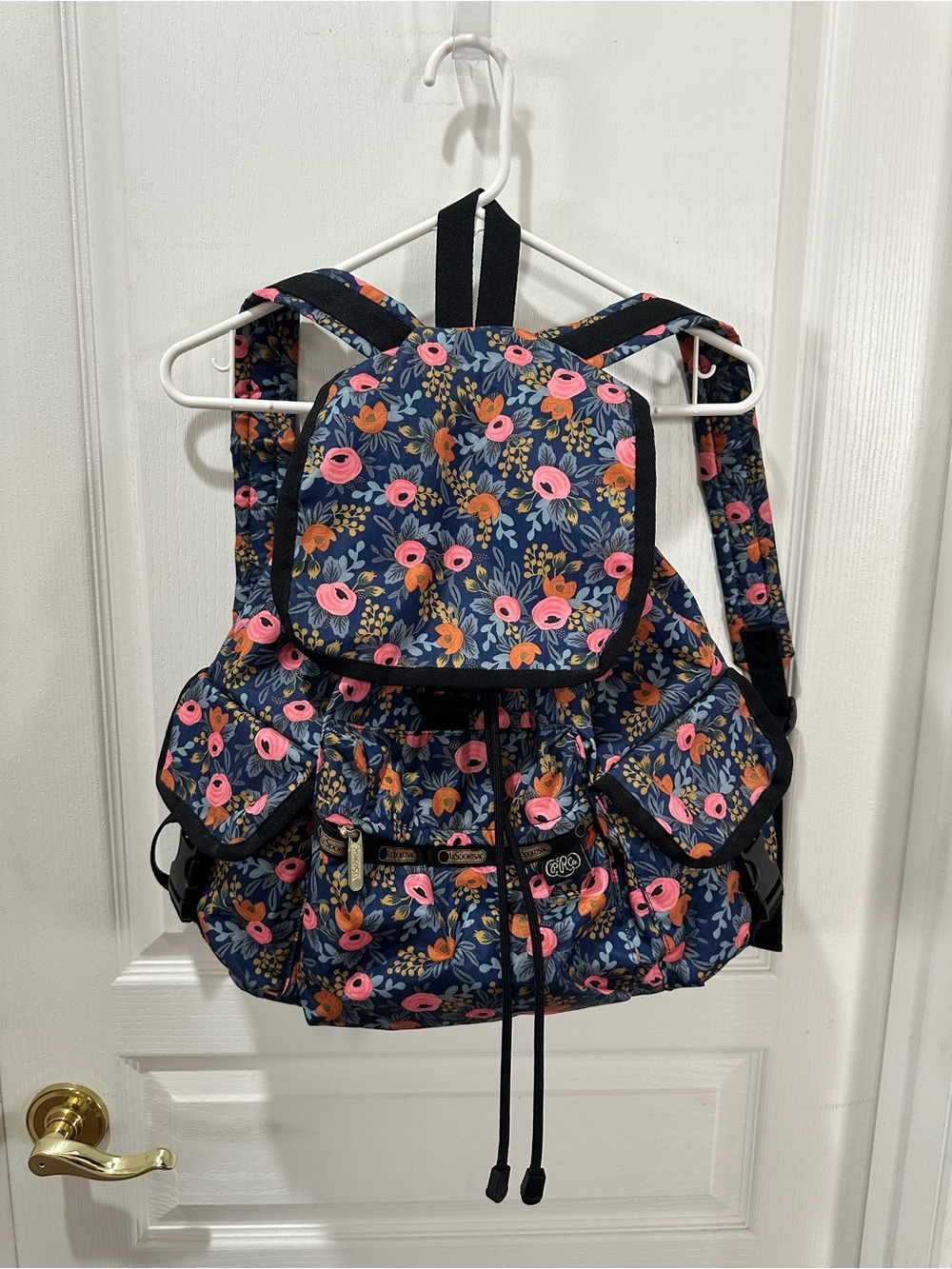 Rifle Paper Co. x LeSportsac Voyager Drawstring Backpack - Lots of Pockets!
